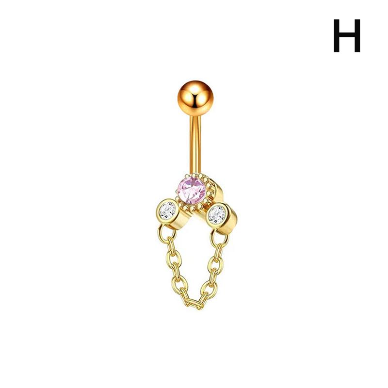 Zirkon Herz Bauchnabel Nagel Piercing Gefälschte Bauchnabel Ring Körper Schmuck Für Frauen