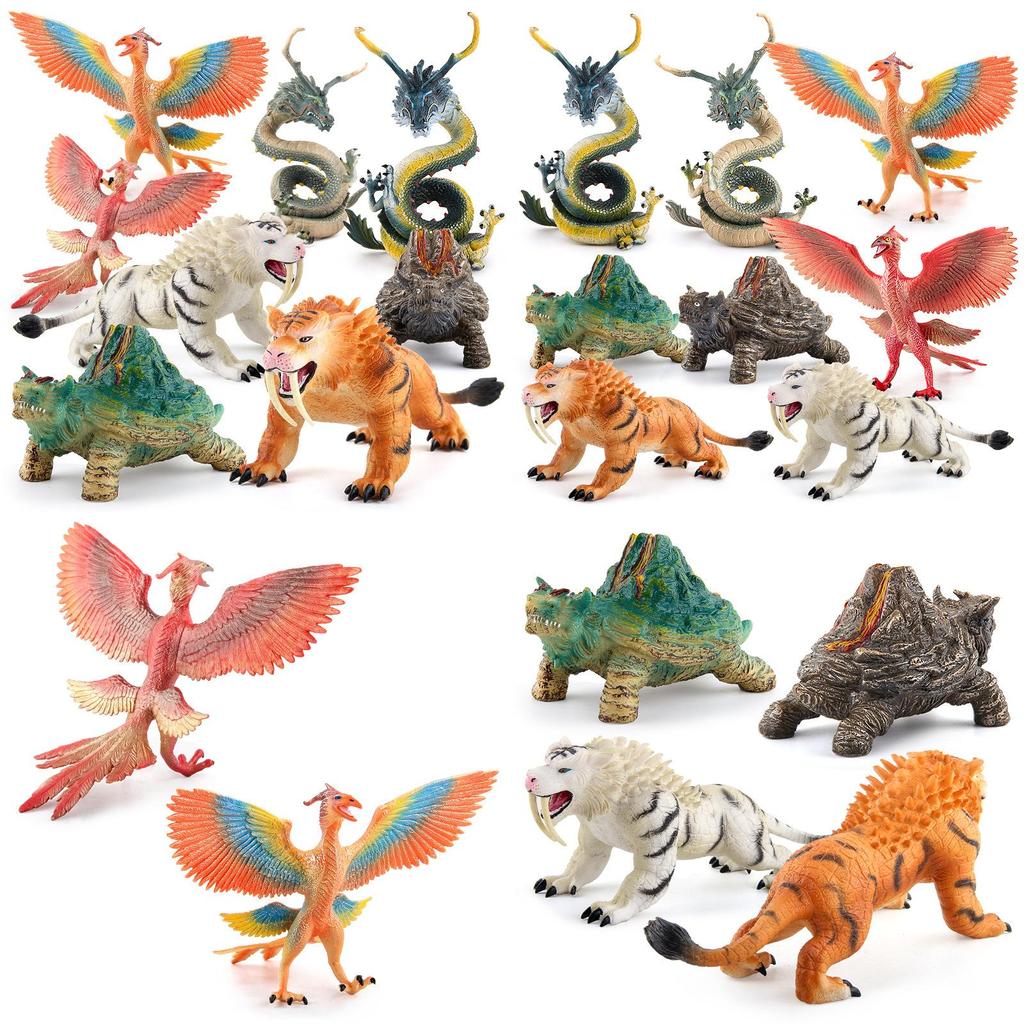 Colorful Pvc Fantasy Dragon Mythical Creature Model Toy Realistic Animal Figures