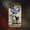 Street Art Banksy Graffiti Handyhülle Für iPhone 17,16,15,14,13,12,11 Plus,Pro Max,XS,X,XR,SE,Mini,8,7,Weiche Silikon Schwarze Hülle