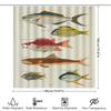Vintage Fish Painting Shower Curtain 180*240Cm Water Resistant Fabric For Bathroom Decorative Home Supplies In Various Colors