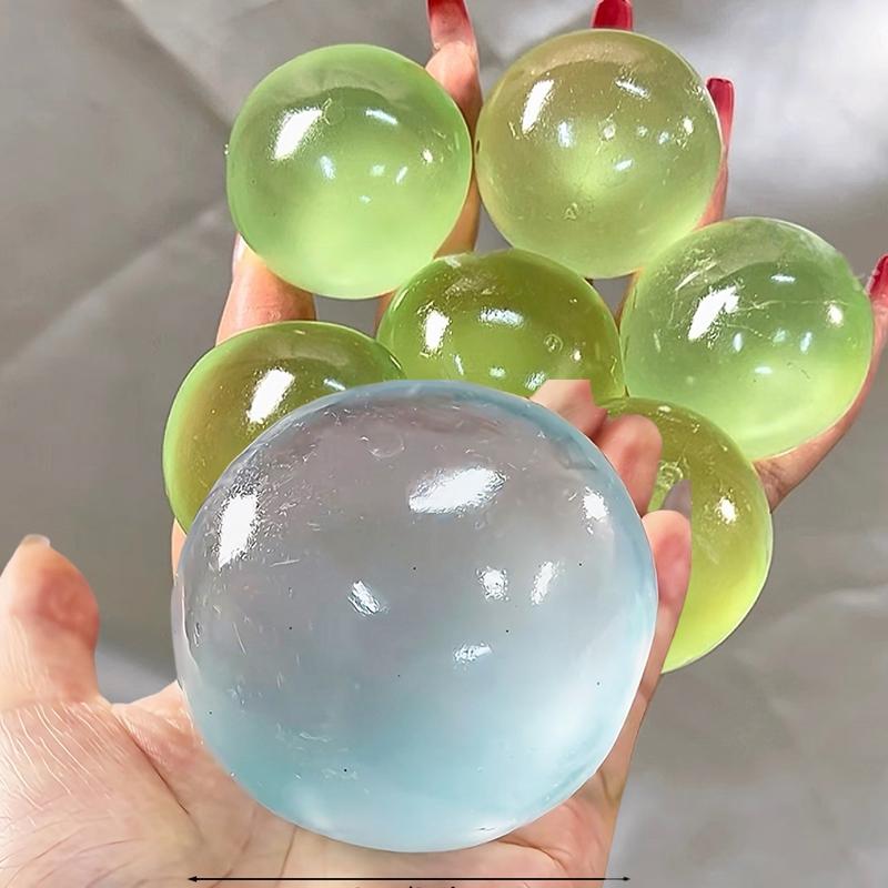 Blue Squishy Maltose Ball Soft Fidget Balls Transparent Simulated Maltose Ball Decompression Gifts Anti Stress Home Ornament