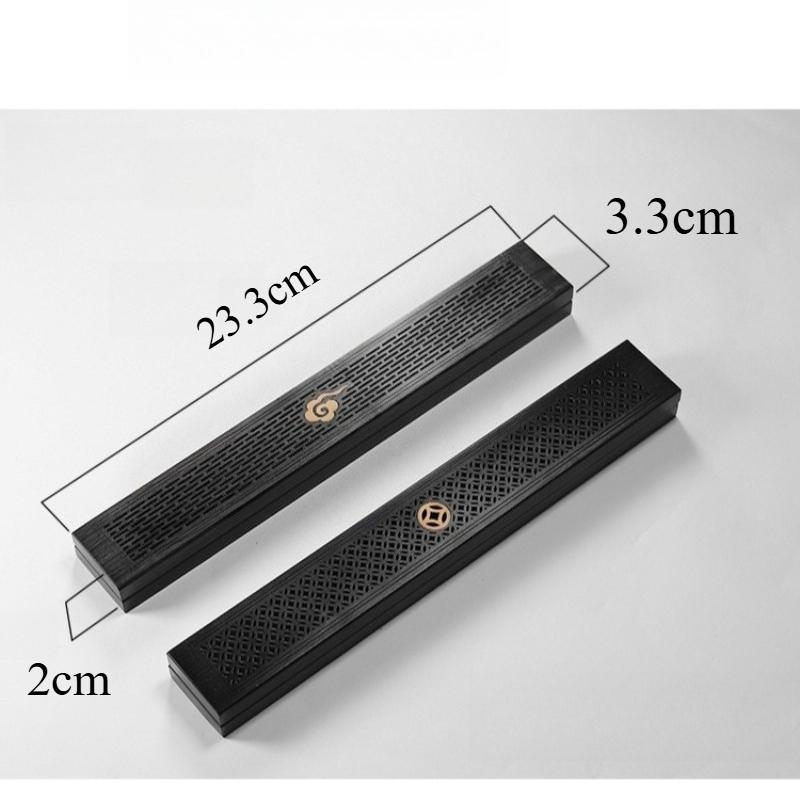 Natürlicher Sandelholz-Räuchergefäß mit Ablageplatte Magnetische Aromatherapie Holzbox für Räucherstäbchen Brennende ausgehöhlte Box