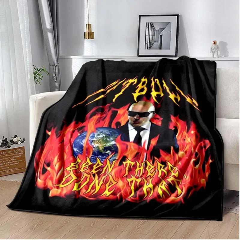 Decke Herr 305 Pitbull MR Worldwide Hippie Poster Gedrucktes Flanellkorn Handtuch Weicher Plüsch Sofa Bett Flauschige Decke