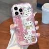 Pink Clear Hello Kitty Bracelet Case For Xiaomi Redmi Note 15 Pro 5G 15 15C 14C 13C 12 Note 14 13 12 Pro Plus 5G  Phone Casing