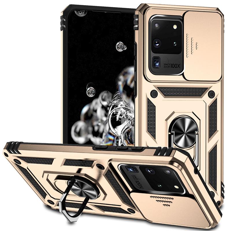 Shockproof Armor Case For Samsung Galaxy S20 Ultra 5G Magnetic Holder Ring Slide Camera Lens Cover For Galaxy S20 + Plus S 20 FE