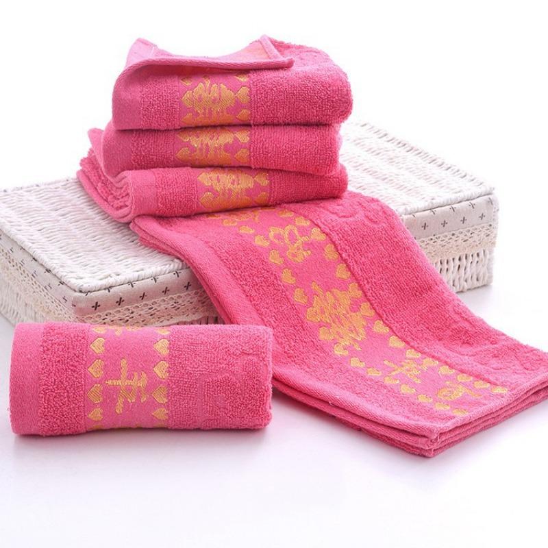 Deep Powder Century-old Good Harmony Towel Cotton "Xi" Character Gift Box Towel
