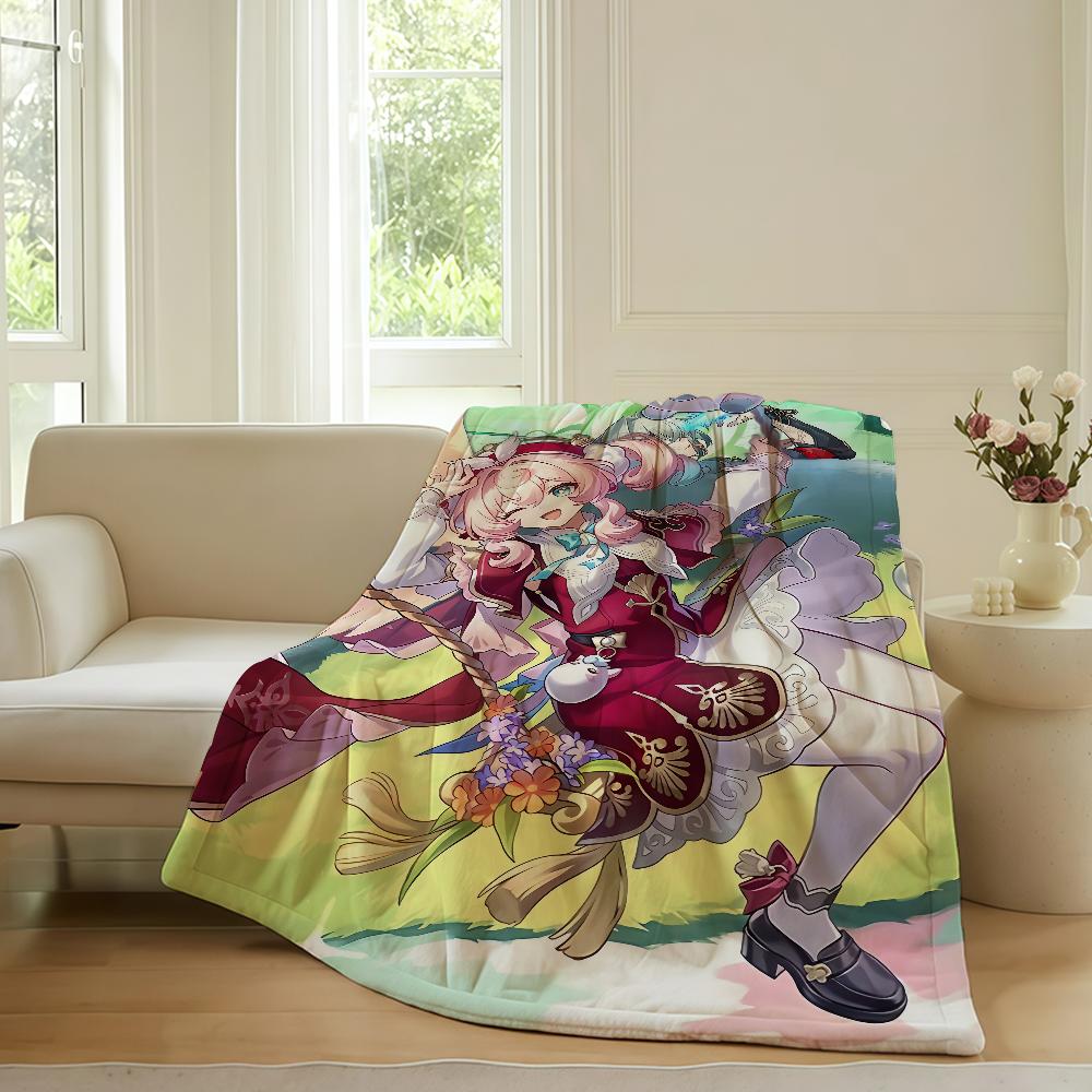 Hyacine Honkai Star Rail Blanket Warm Soft Suitable For Bedroom Sofa Bed Living Room Office Travel Camping Gifts