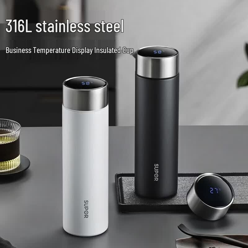 SUPOR Smart Temperature Display 316L Stainless Steel Insulated Mug