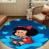 Mafa-lda Reading Under The Moonlight Round Rug for Livingroom,Bedroom, Palyroom, Chair Rug, Area Rug, Circle Carpet, Large Size Fan Christmas Gift