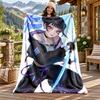 Kpop Demon Hunters Custom Name Flannel Blanket Personalized Soft Warm Plush Throw Blanket Customized Gift for Family Friends