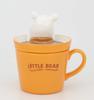Disney "Winnie the Pooh" Pooh (Latte Art) Mug, 240ml, Orange X White, SAN2949