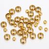50 stuks Goudkleurig Roestvrij Staal Rond Stopper Spacer Kralen Krimp Eindkralen voor DIY Ketting Sieraden Maken Benodigdheden Groothandel