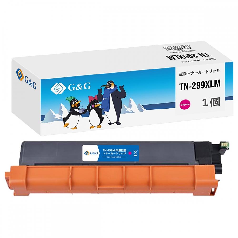G&G TN-299XLM Magenta Brother Compatible Toner Large Capacity Remaining Level Display Compatible Models HL-L3240CDWMFC-L3780CDW