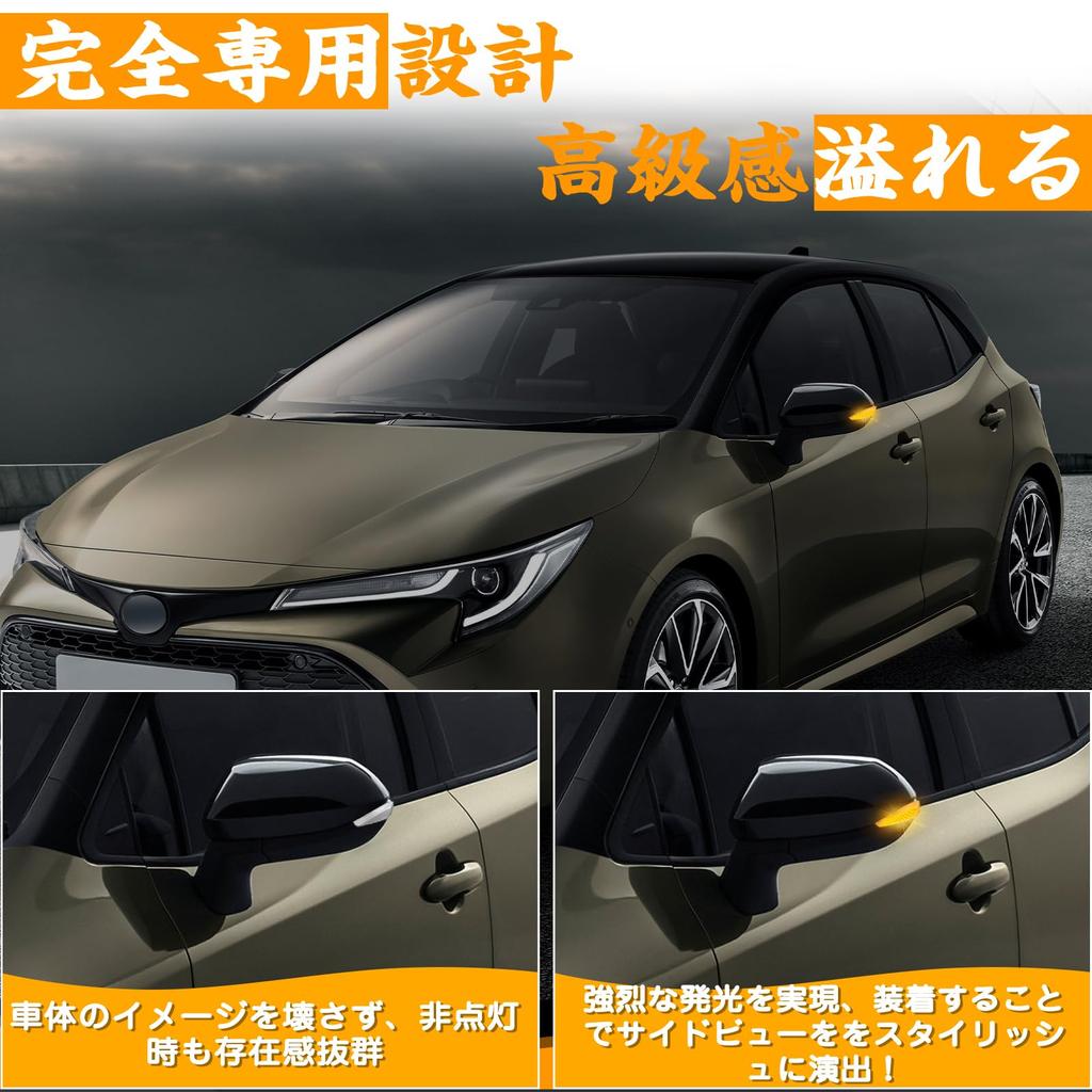 GemPro LED Side Mirror Turn Signals Compatible with Toyota Yaris Corolla Sienta 170 Sienta 10 GR Corolla Corolla New Aqua 10 Yaris Spade 140 Vehicle