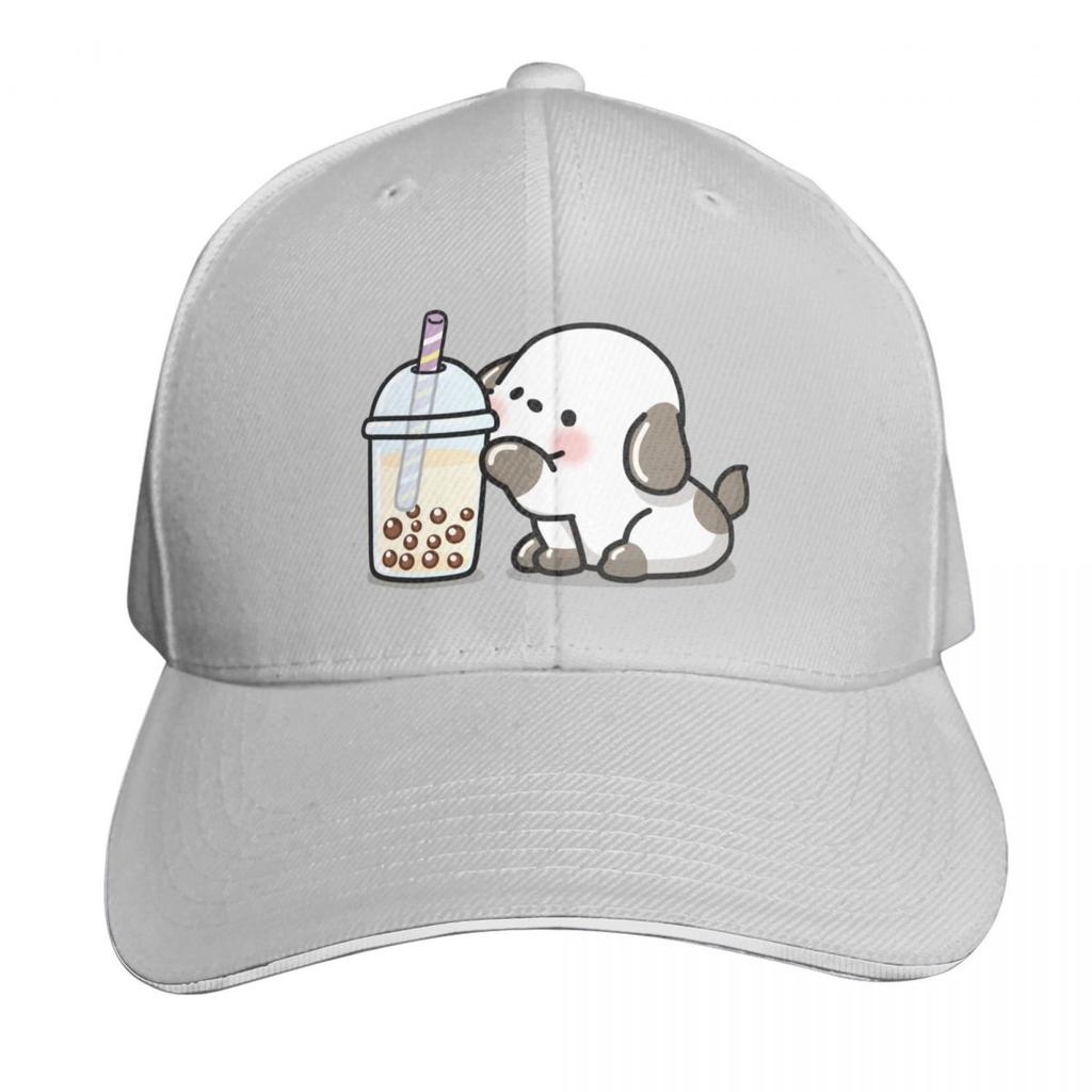Little Puppy Loves Boba Tea Baseball Cap Dropshipping Designer Hat Fishing Caps Unisex Tea Hat For Women Unisexs