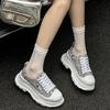 Thick baseplate shoes spring and autumn new national style embroidered canvas small breathable muffin shoes