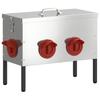 Chicken Feeder Silver 41.5 X 20.5 X 33 Cm Galvanized Steel