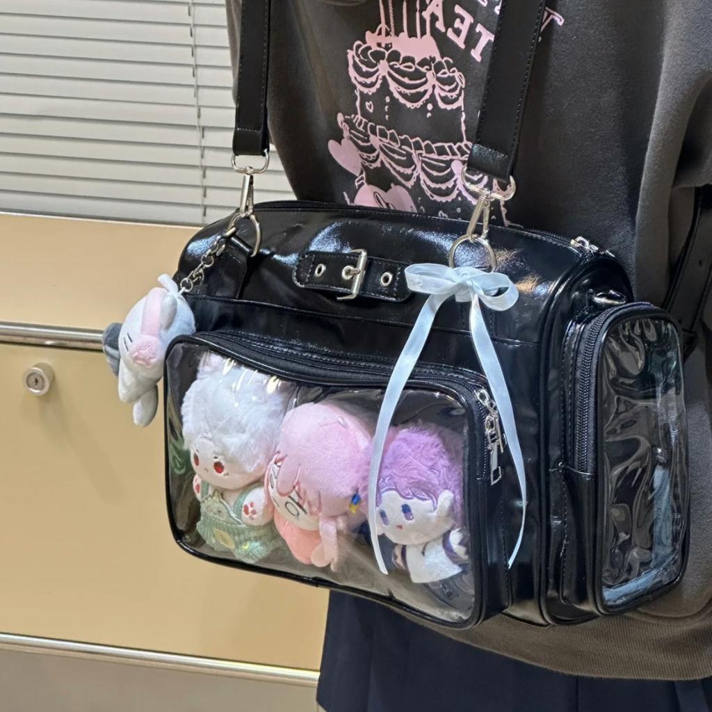 New Street Fashion Trend Backpack JK Uniform One-shoulder Crossbody Bag Niche Design for Girls Y2K Punk Ulzzang Ita Bag