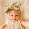 Vlasové doplňky Elastická vaflová tkanina Pokrývka hlavy pro dívky Big Bow Čelenka Baby Čelenka Bowknot Turban