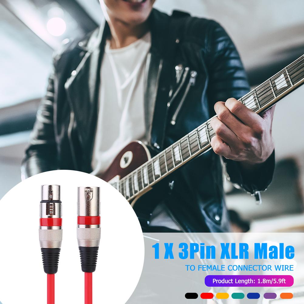5.9ft DMX Stage DJ Cable XLR 3Pin Male to Female Connector Wire