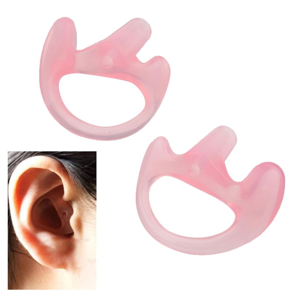 5 Pair Radio Ear Mold Earbud Replacement Left Right Earpiece Insert Walkie Talkie Silicone PinkM