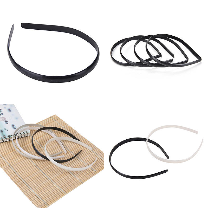 10 Pcs/Set Plastic Hair Band No Teeth Children Hair Accessory Diy Craft 2 Colors