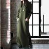 Women Winter Warm Dress Spring Basic Maxi Dress Vintage Long Sweatshirt Dress Casual Pullovers Long Sleeve Button Vestidos