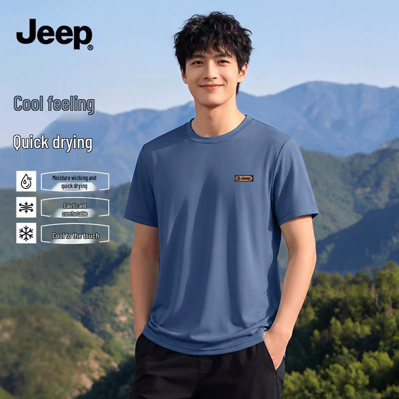 JEEP Men s Quick-Dry Ice Silk Sport T-Shirt L