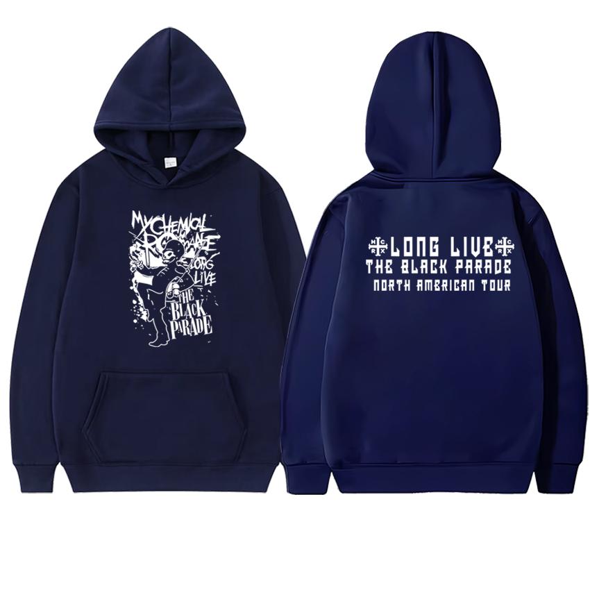 

New in My Chemical Romance Band Tour 2025 Double Sided printed Hoodie Men women vintage punk streetwear Unisex Fleece Sweatshirt 3XL