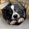 1 PC Automatic Folding Umbrella - Adorable Puppy Pattern, Portable & Foldable Design with 8 Ribs, Christmas Birthday Gifts