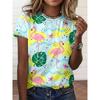 Fashion Flamingo 3D Print T-Shirts Women New Casual O-Neck Short Sleeve T Shirt Y2k Harajuku Oversized Tees Tops Female Clothing