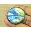 36X36X6MM Natural Labradorite Round Crystal Cabochon Loose Gemstone 70Cts. SK-3344