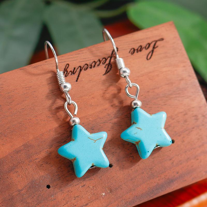 Bohemian Turkis vanndråpe øredobber for kvinner Brincos Femme Dangle Hook øredobber Jenter Party Smykker Gave