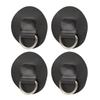 4PCS D Ring Patch PVC Stainless Steel Surfboard Single Layer Round Shape D Ring Pad for Inflatable Boat Kayak Canoe