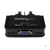 2portový KVM přepínač USB VGA - STARTECH - KVM přepínač - Napájený z USB - Černý