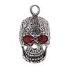 Retro Red Diamond Skull Pendant Necklace - Halloween Punk Style Hip Hop Accessory