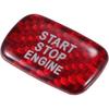 Carbon Fiber Pattern Engine Start Button Cover Trim for Volvo S60 / Inner Push Start Stop Button Trim Sticker/Durable Polyurethane / 1 Pcs Red