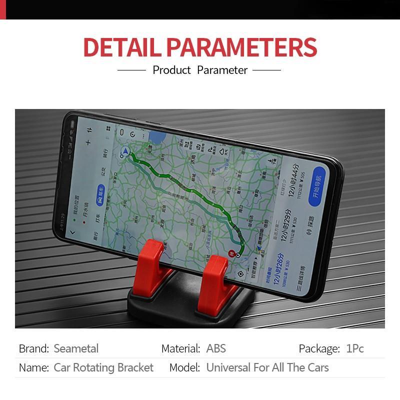 Bil Dashboard Sklisikker mattemontert telefonholderpute for Samsung Xiaomi mobilholder 360 grader roterende utstyr bunn Mobiltelefonstativ