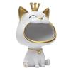 Cat Storage Figurine White | Gold