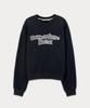 Sseomweeobeoteo Check Wave Logo Sweatshirt - Navy