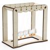 Newtons Cradle Balance Balls DIY Assembly Wooden Base Ball for Home Ornament Adults and Kids