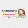 New Female Driver Reflective Warning Sticker – Please Let Me Pass, All the Best