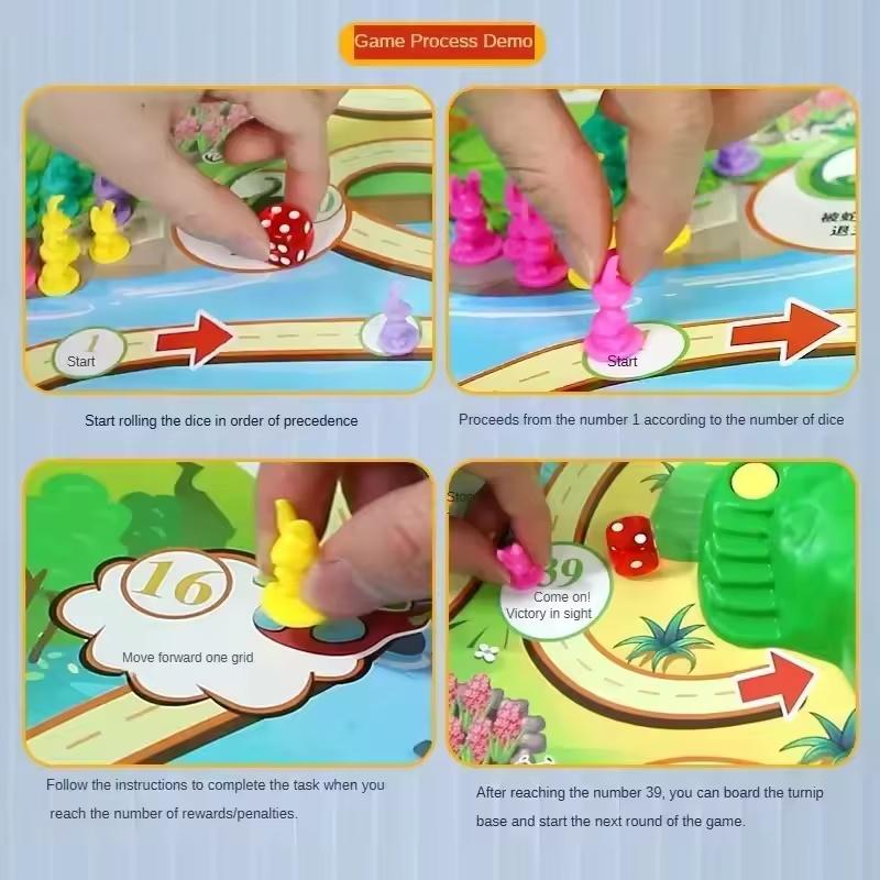 Carrot Rabbit Trap Table Board Defend Game Toy Challenge Friend Family Party Interactive Educational Puzzle Toys Festival Gifts