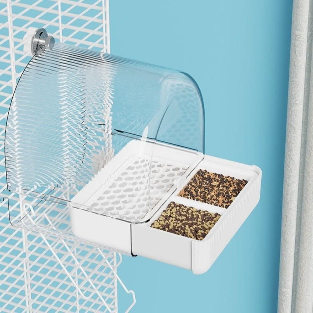 Transparent Parrot Bathtub Splash Proof Bird Birdbath Feeder Bird Bath Cage  Pet Supplies