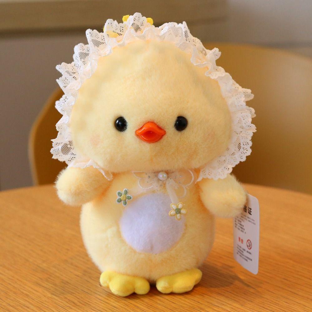 PP Cotton Yellow Duck Plush Toy Fluffy Bow Tie Duck Plush Doll  Birthday Parties