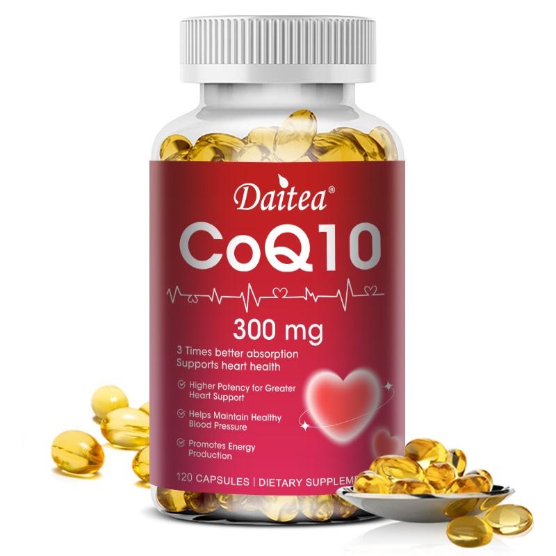 Daitea CoQ10 Supplement, 300mg Per Softgel, 3X Better Absorption, 120 Softgels