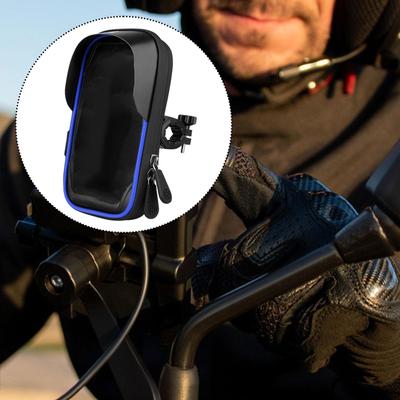 Bicycle Phone Holder with Handlebar Attachment, Waterproof Case for Outdoor Use