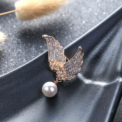 Angel Wings Brooch, Versatile In Style, Pearl Brooch, Niche Design, Anti-glare Pin