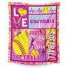 Softball Blanket, Fashion Softball Gifts for Girls Boys Teenagers, Super Soft Warm and Comfortable Throw Blanket for All Season