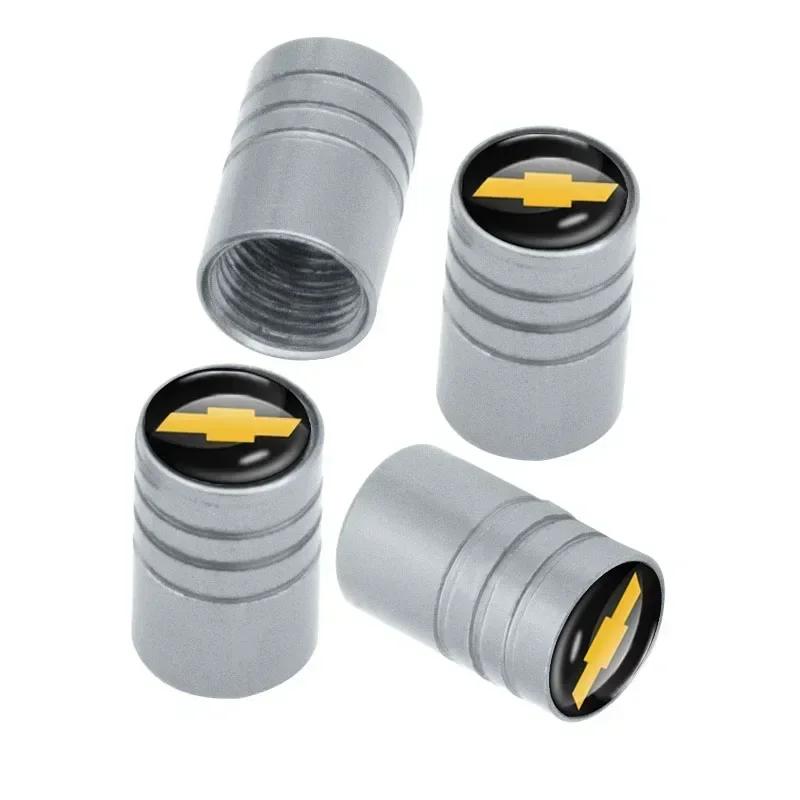 

4pcs Round Tire Valve Stem Caps Aluminum Wheel Rod Dust for Chevrolet Colorado Sonic Aveo Cruze Epica Lova Camaro Impala 2 3 4 5 серебряный